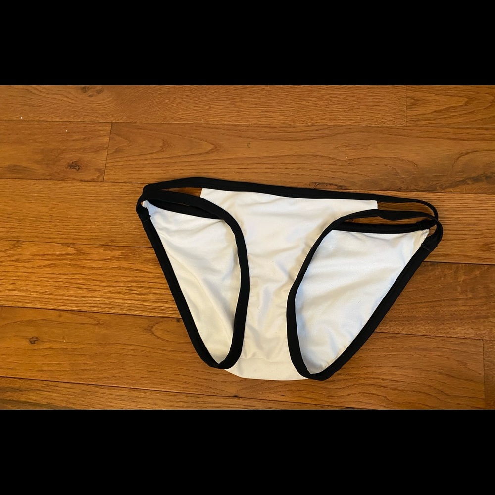 White and black bikini bottom